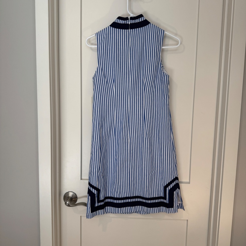 Eliza J Blue White Striped Sleeveless Cotton Shift Dress EJ5M0468 Size 2 NWT - Picture 2 of 6